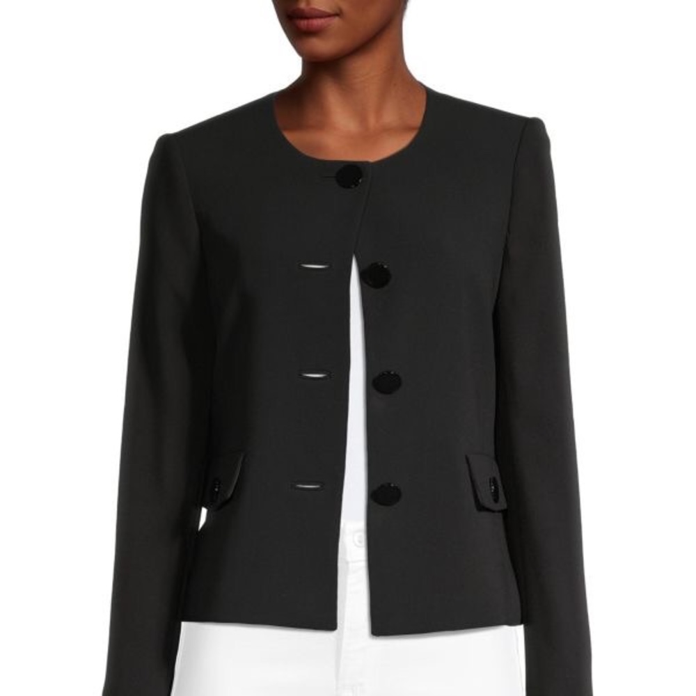 KARL LAGERFELD PARIS Double Weave Blazer